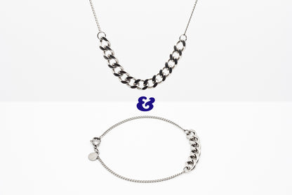 Contrast Chain Set Silver