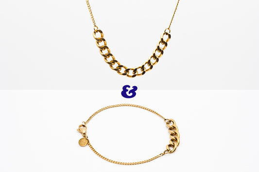 Contrast Chain Set Gold