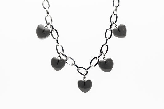 Gummy Heart Chain - Black