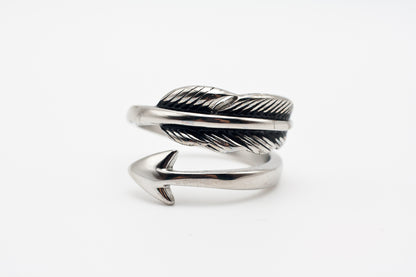 Feather & Tail Ring Silver