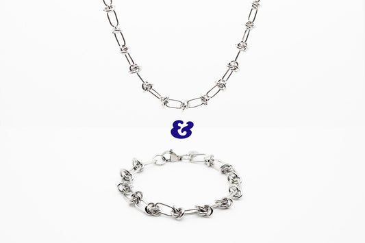 Knotty Chain Set Silver